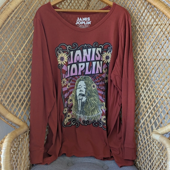 Torrid Curve Tops - Torrid Janis Joplin Classic Fit Cotton Long Sleeve Tee